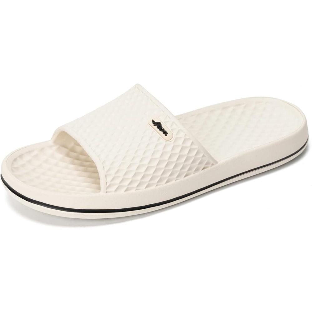 imageFUNKYMONKEY Mens Bathroom Shower Slippers Indoor Home Beach Non Slip SandalBeigeMb