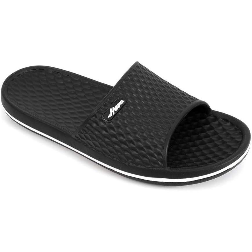 imageFUNKYMONKEY Mens Bathroom Shower Slippers Indoor Home Beach Non Slip SandalBlackMb