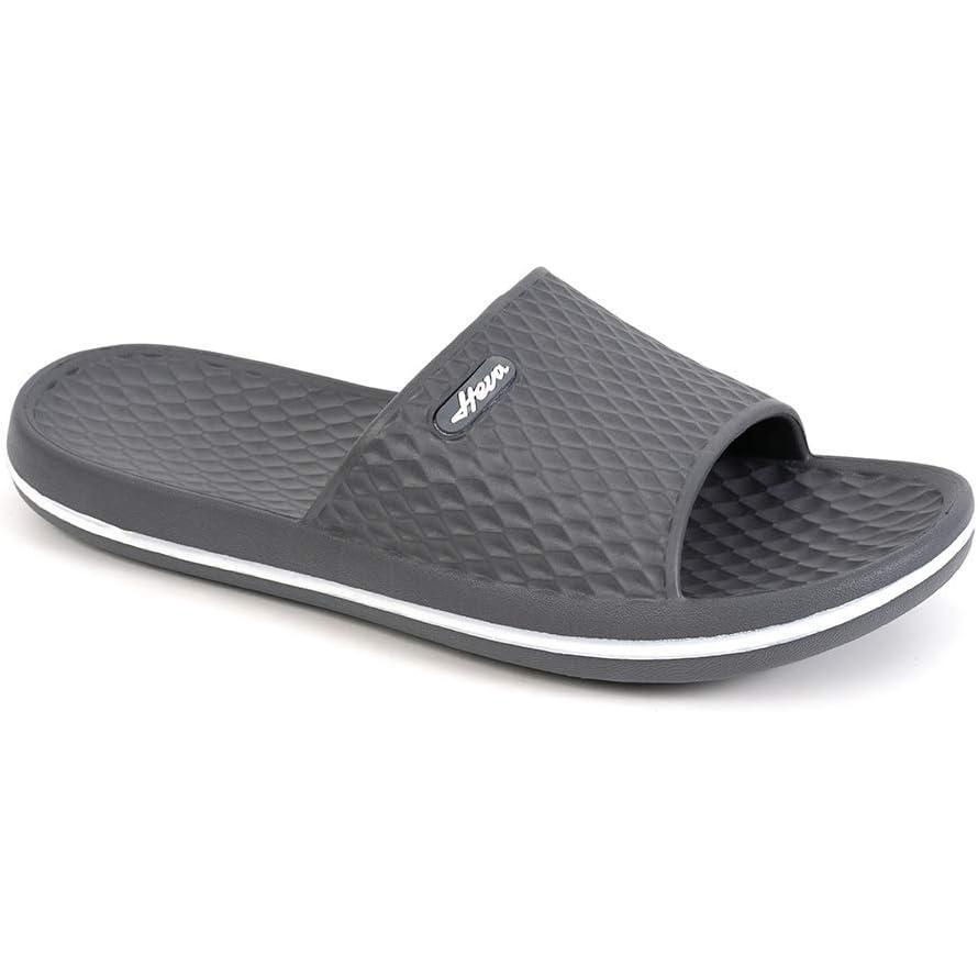 imageFUNKYMONKEY Mens Bathroom Shower Slippers Indoor Home Beach Non Slip SandalGreyMb