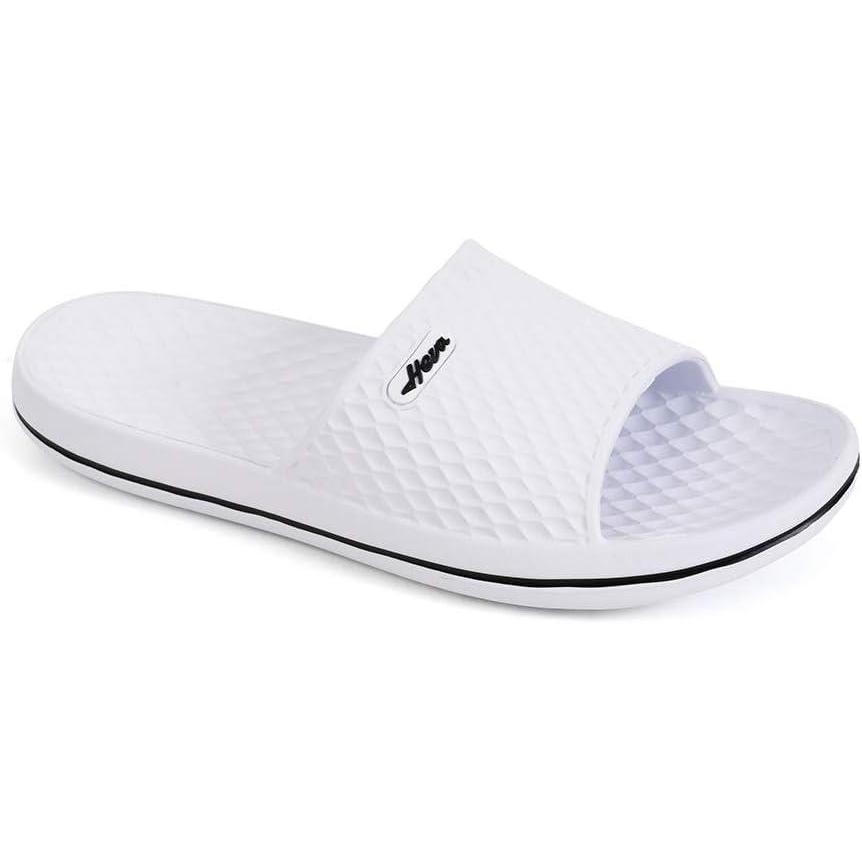 imageFUNKYMONKEY Mens Bathroom Shower Slippers Indoor Home Beach Non Slip SandalWhiteMb