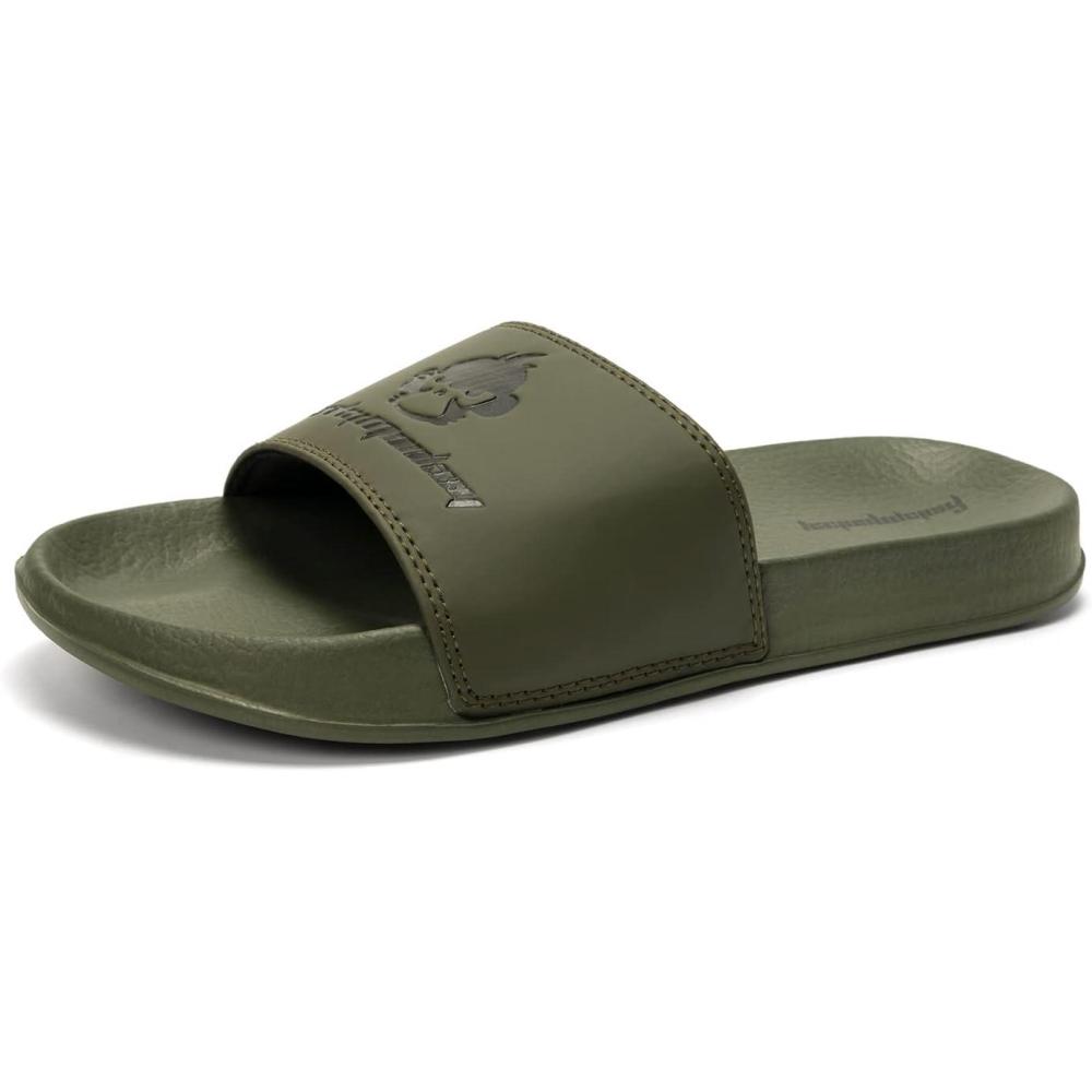 imageFUNKYMONKEY Slides for Men Indoor ampamp Outdoor Comfort Casual SandalsArmy Green
