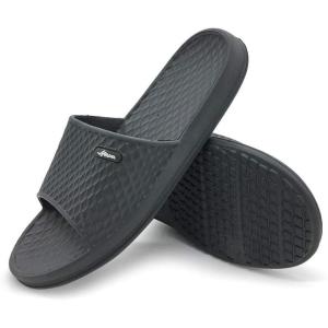 FUNKYMONKEY Mens Bathroom Shower Slippers Indoor Home Beach Non Slip Sandal(Grey)