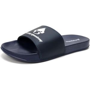 FUNKYMONKEY Slides for Men, Indoor & Outdoor Comfort Casual Sandals(Navy)