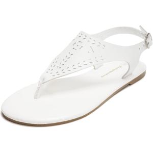 FUNKYMONKEY Thong Flat Sandals, Women’s Casual T-Strap and Adjustable Ankle Buckle for Summer Beach Sandals(White)