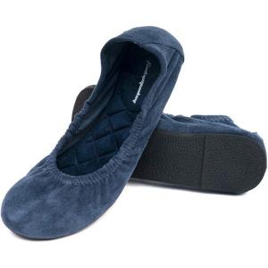 FUNKYMONKEY Women’s Ballet Flats Soft Round Toe Comfortable Shoes(Navy)
