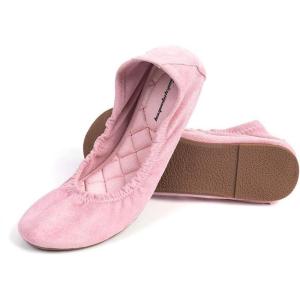 FUNKYMONKEY Women’s Ballet Flats Soft Round Toe Comfortable Shoes(Pink)