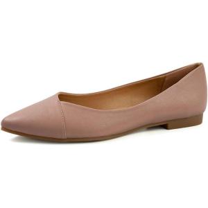 FUNKYMONKEY Women’s Classic Ballet Flats Casual Comfort Slip On Flats Shoes(Coffee a)