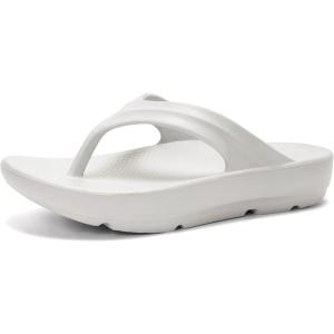 FUNKYMONKEY Women’s Thong Flip Flop Ultra Soft Arch Support Sandals(Lt Grey a)