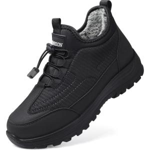 TEMOFON Snow Boots for Women Winter: Waterproof Slip On Fur Warm Woman Shoes 2025 – Walking Comfortable Ankle Booties(2887 Black)