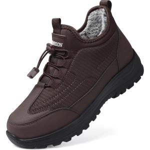 TEMOFON Snow Boots for Women Winter: Waterproof Slip On Fur Warm Woman Shoes 2025 – Walking Comfortable Ankle Booties(2887 Brown)