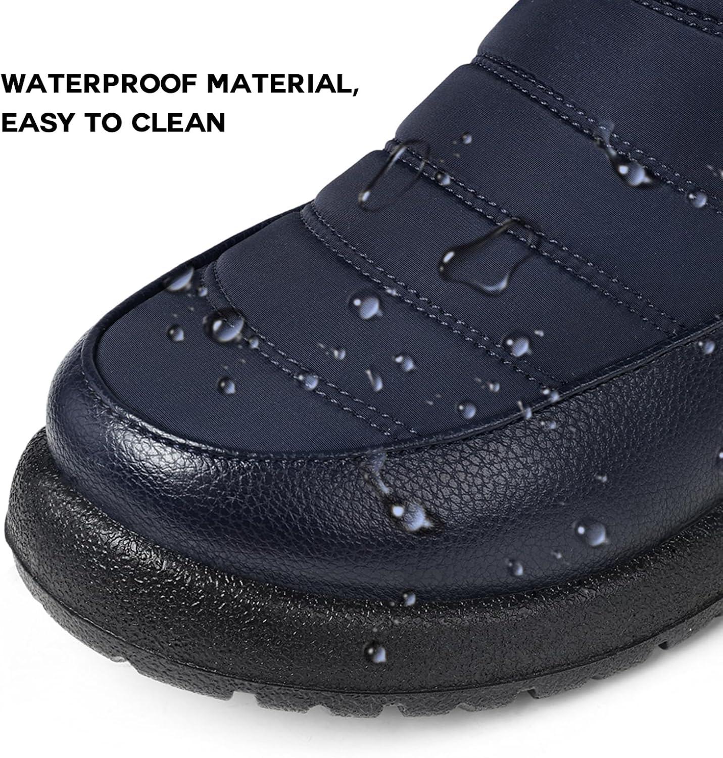 image:imageTEMOFON Women Winter Boots Waterproof Fur Lined Ankle Booties Wide Width Snow Boots Warm Comfy Walking Soft Winter Shoes Size 5111952wine