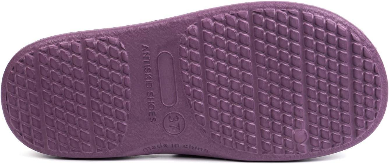 image:imageFUNKYMONKEY Womens Bathroom Shower Slippers Indoor Home Beach Non Slip SandalDk Purple
