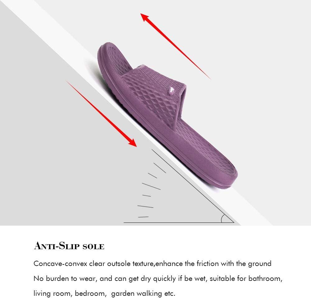 image:imageFUNKYMONKEY Womens Bathroom Shower Slippers Indoor Home Beach Non Slip SandalDk Purple