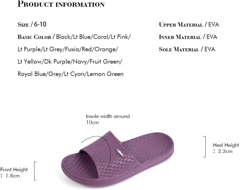 image:imageFUNKYMONKEY Womens Bathroom Shower Slippers Indoor Home Beach Non Slip SandalDk Purple