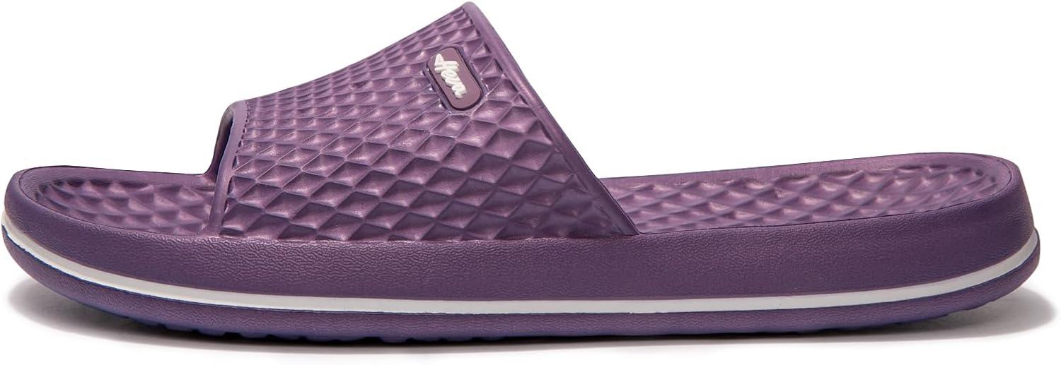 image:imageFUNKYMONKEY Womens Bathroom Shower Slippers Indoor Home Beach Non Slip SandalDk PurpleFmb