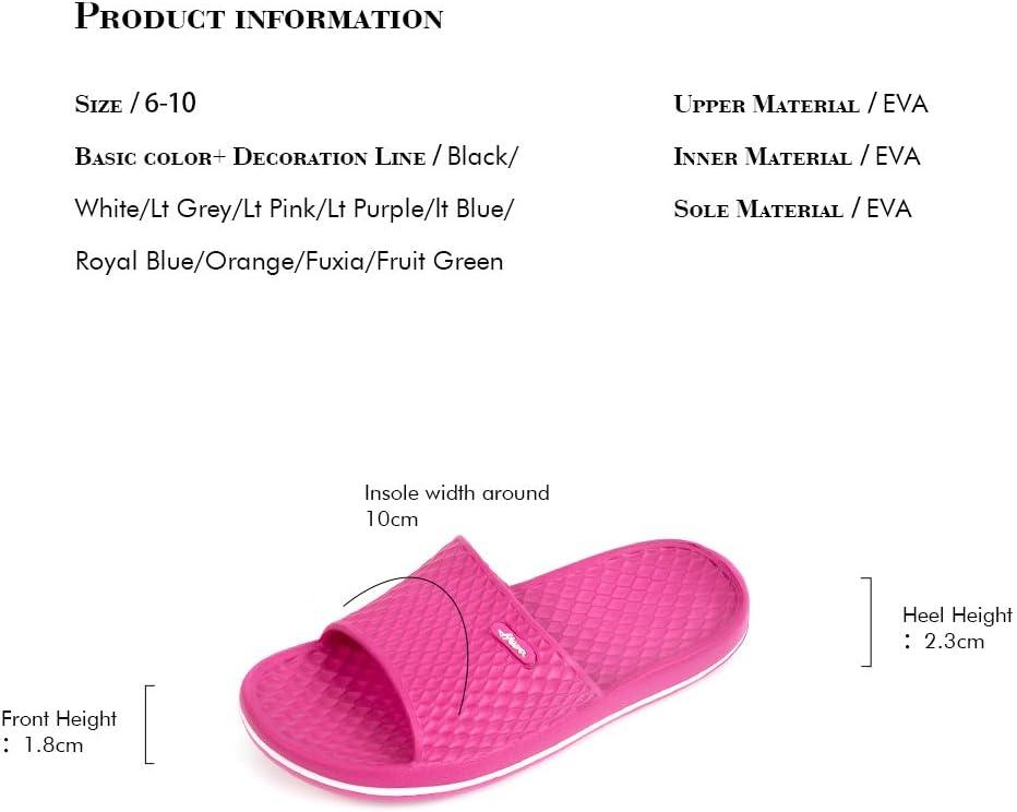 image:imageFUNKYMONKEY Womens Bathroom Shower Slippers Indoor Home Beach Non Slip SandalFuxiaFmb