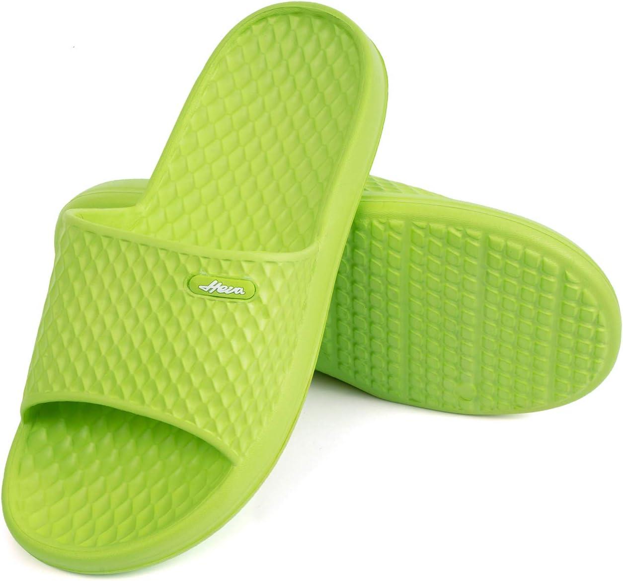 image:imageFUNKYMONKEY Womens Bathroom Shower Slippers Indoor Home Beach Non Slip SandalLemon Green