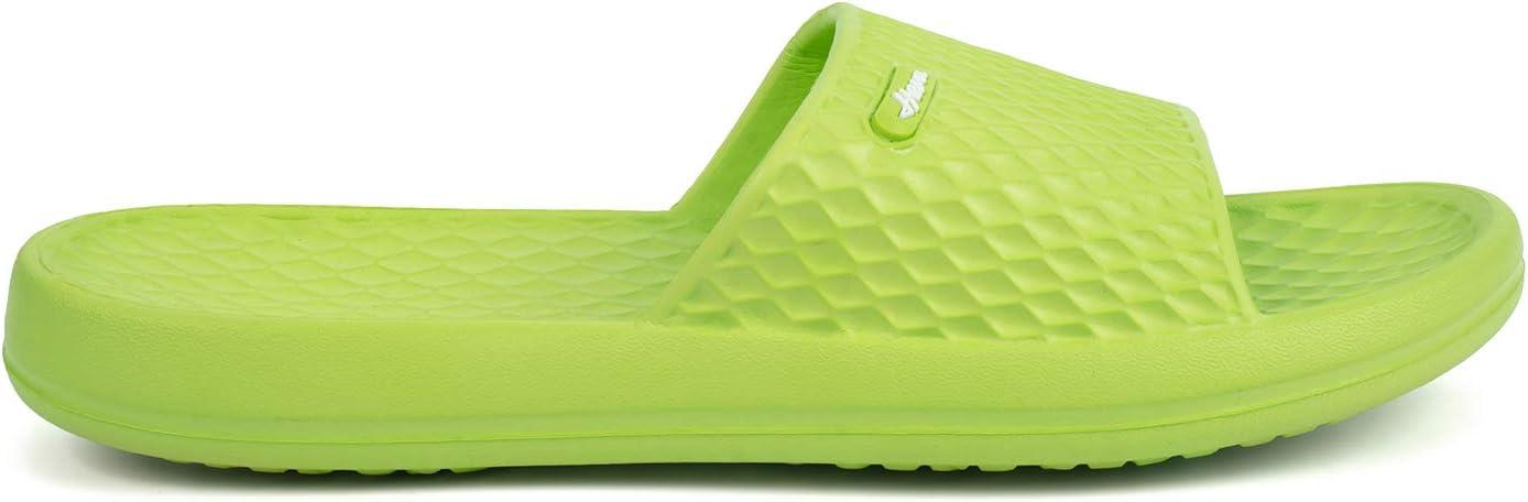 image:imageFUNKYMONKEY Womens Bathroom Shower Slippers Indoor Home Beach Non Slip SandalLemon Green