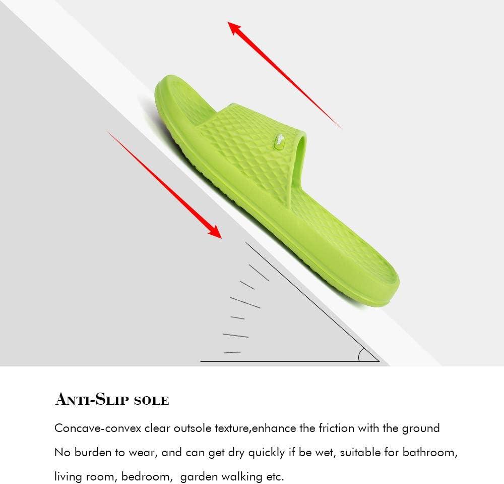 image:imageFUNKYMONKEY Womens Bathroom Shower Slippers Indoor Home Beach Non Slip SandalLemon Green