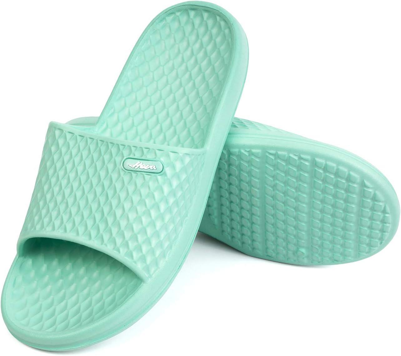 image:imageFUNKYMONKEY Womens Bathroom Shower Slippers Indoor Home Beach Non Slip SandalLt Cyan