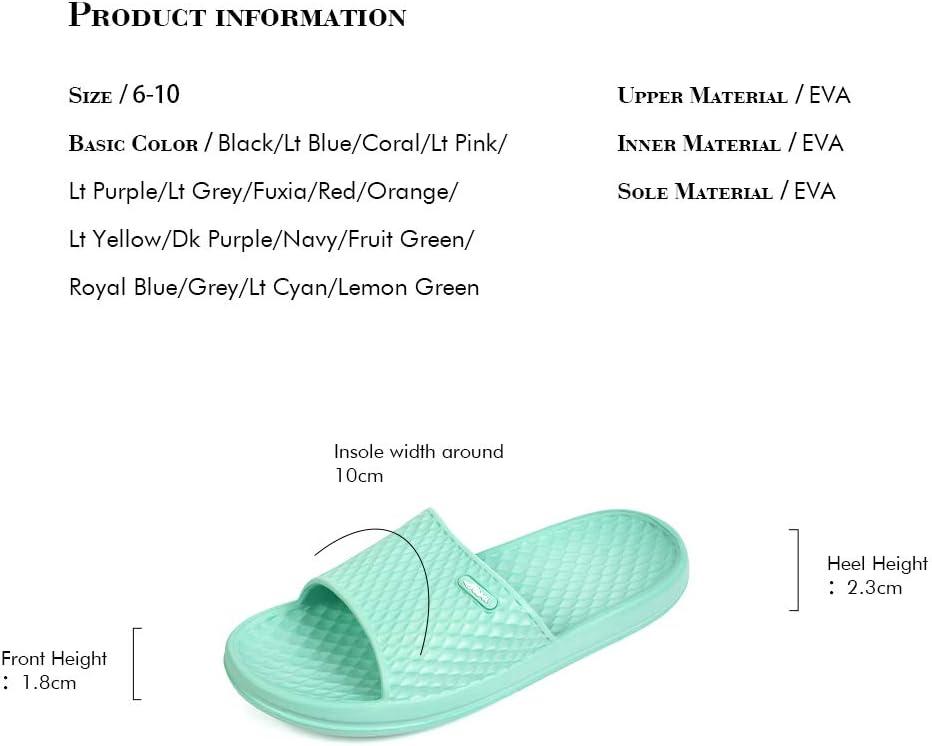 image:imageFUNKYMONKEY Womens Bathroom Shower Slippers Indoor Home Beach Non Slip SandalLt Cyan