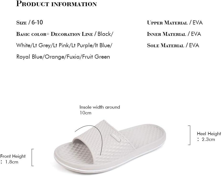 image:imageFUNKYMONKEY Womens Bathroom Shower Slippers Indoor Home Beach Non Slip SandalLt GreyFmb