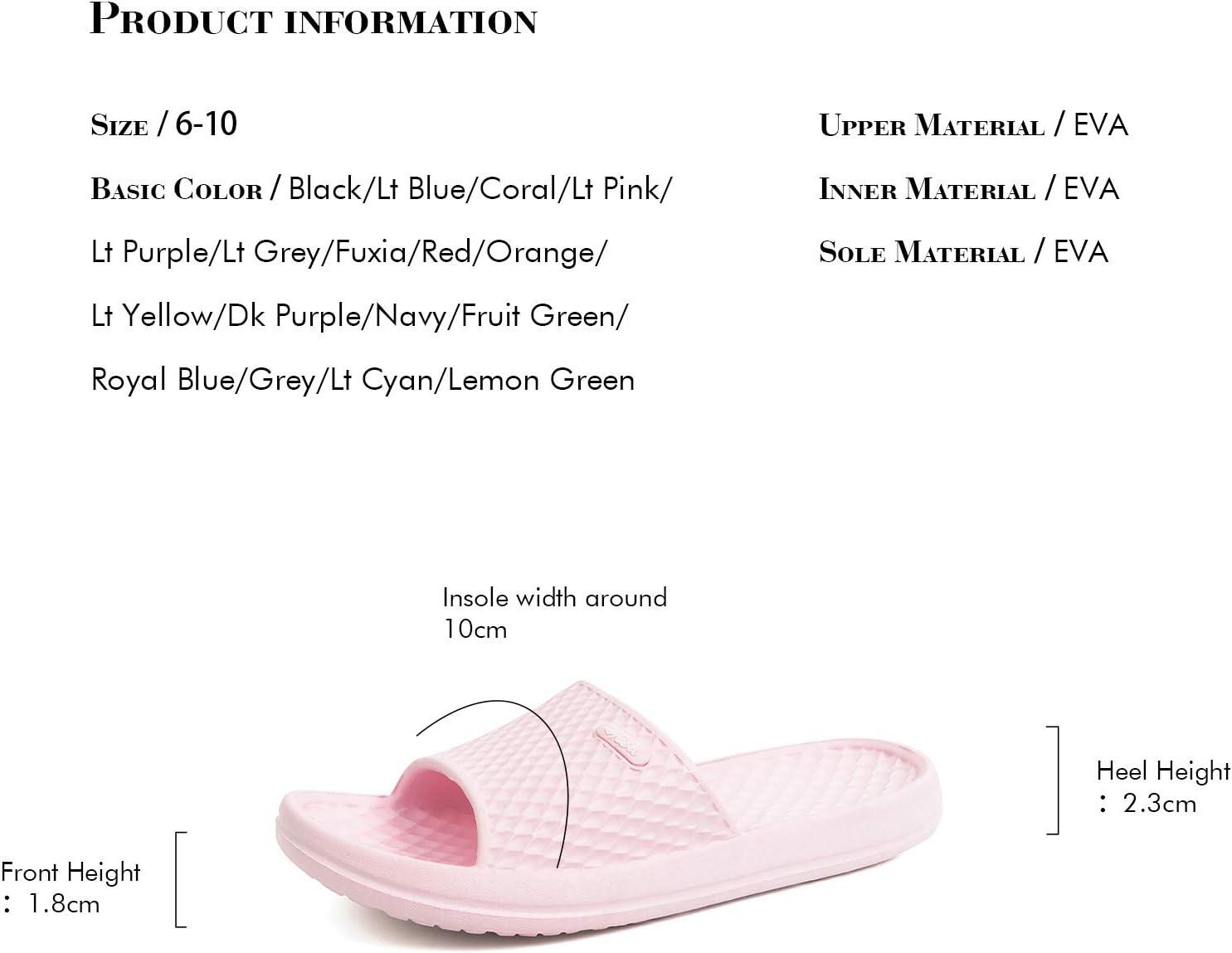 image:imageFUNKYMONKEY Womens Bathroom Shower Slippers Indoor Home Beach Non Slip SandalLt Pink