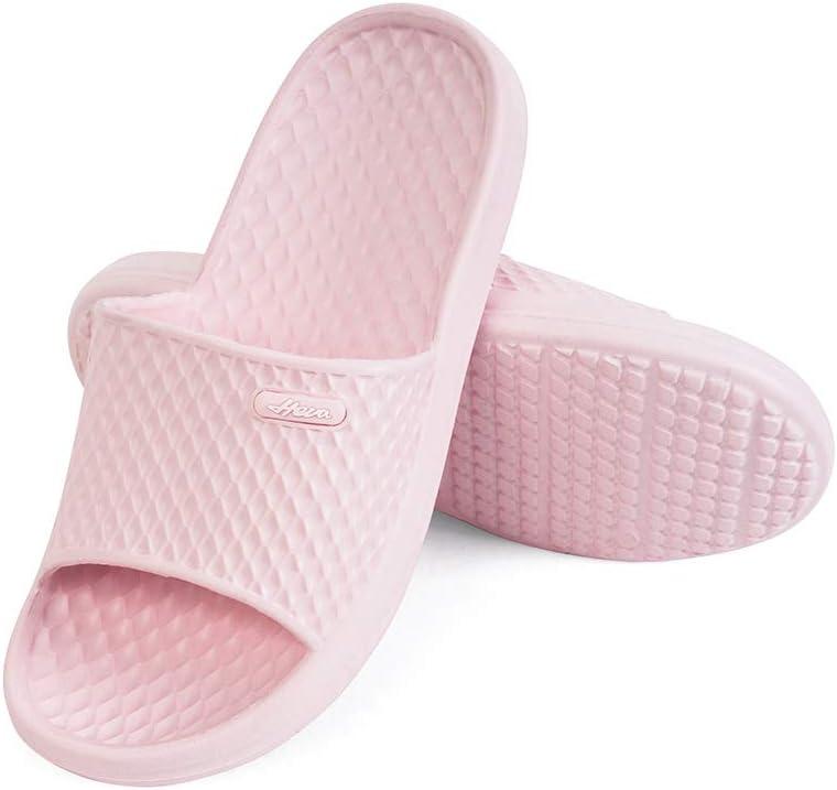 image:imageFUNKYMONKEY Womens Bathroom Shower Slippers Indoor Home Beach Non Slip SandalLt Pink