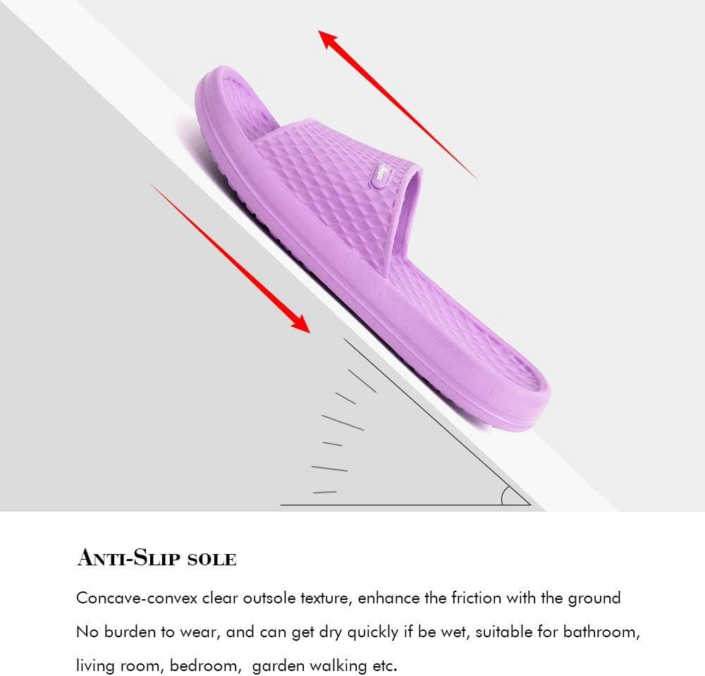 image:imageFUNKYMONKEY Womens Bathroom Shower Slippers Indoor Home Beach Non Slip SandalLt Purple