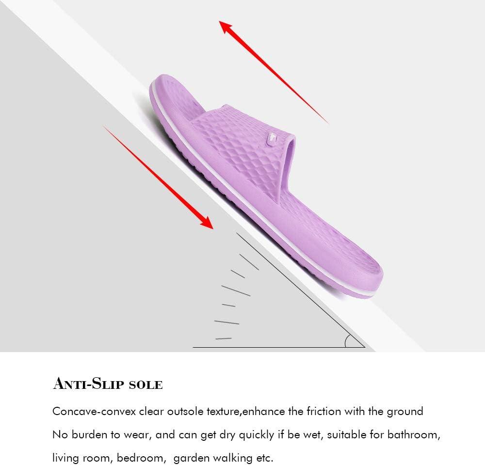 image:imageFUNKYMONKEY Womens Bathroom Shower Slippers Indoor Home Beach Non Slip SandalLt PurpleFmb