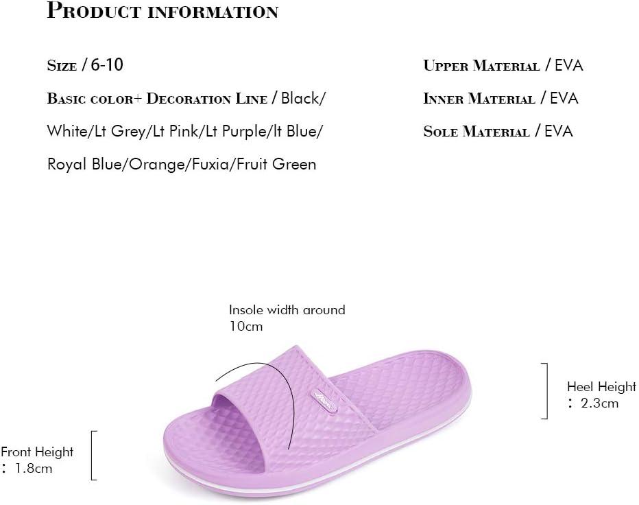 image:imageFUNKYMONKEY Womens Bathroom Shower Slippers Indoor Home Beach Non Slip SandalLt PurpleFmb