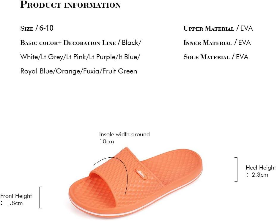 image:imageFUNKYMONKEY Womens Bathroom Shower Slippers Indoor Home Beach Non Slip SandalOrangeFmb