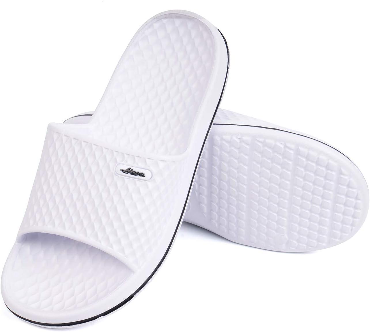 image:imageFUNKYMONKEY Womens Bathroom Shower Slippers Indoor Home Beach Non Slip SandalWhiteFmb