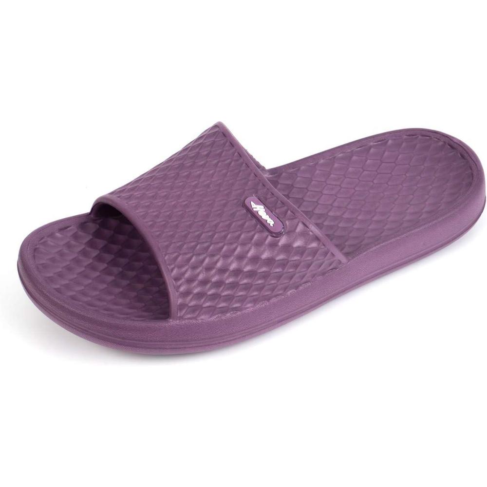 image:imageFUNKYMONKEY Womens Bathroom Shower Slippers Indoor Home Beach Non Slip SandalDk Purple