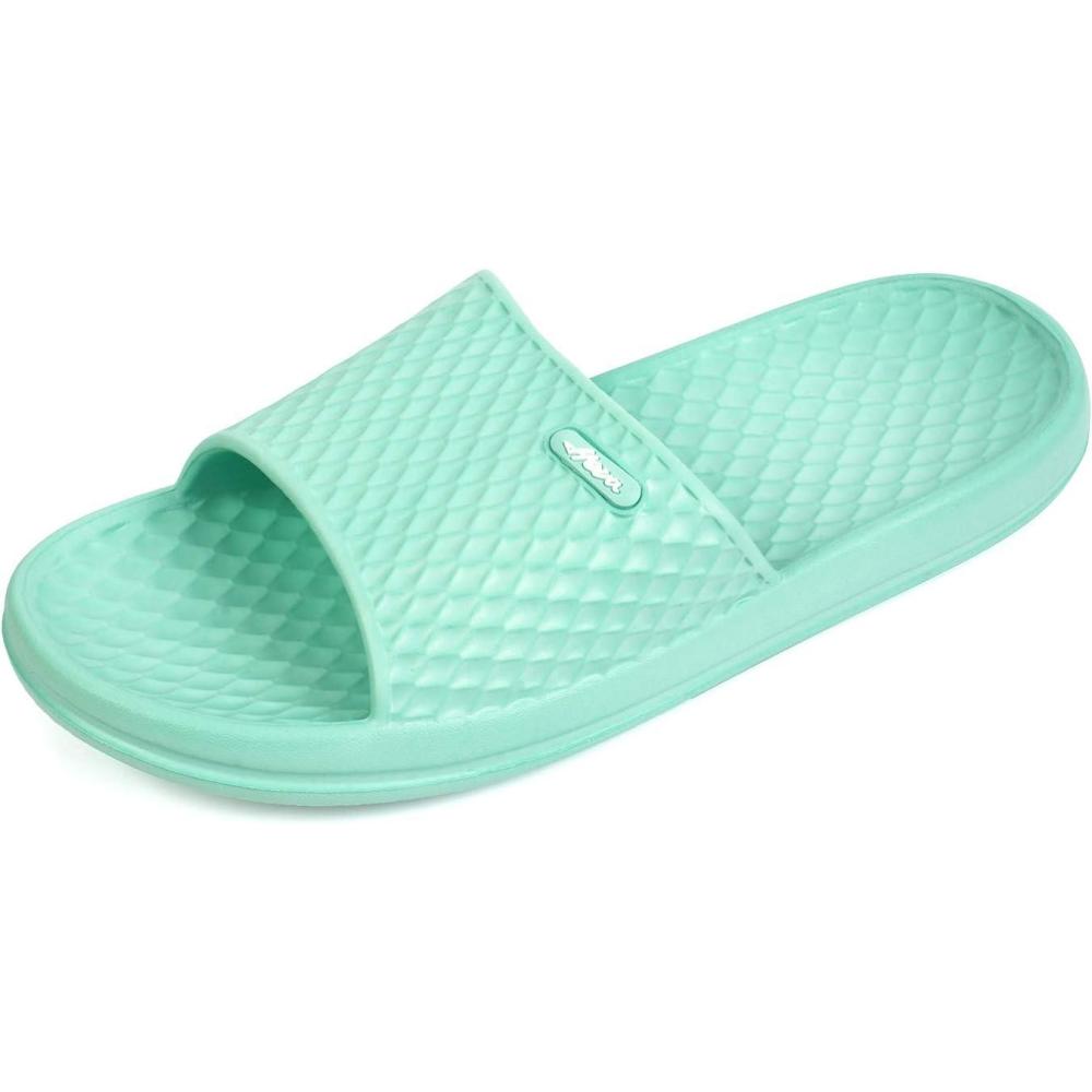 image:imageFUNKYMONKEY Womens Bathroom Shower Slippers Indoor Home Beach Non Slip SandalLt Cyan