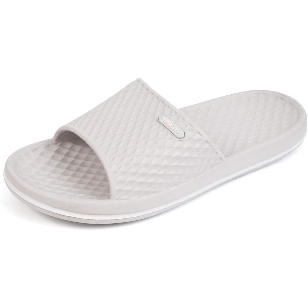 image:imageFUNKYMONKEY Womens Bathroom Shower Slippers Indoor Home Beach Non Slip SandalLt GreyFmb