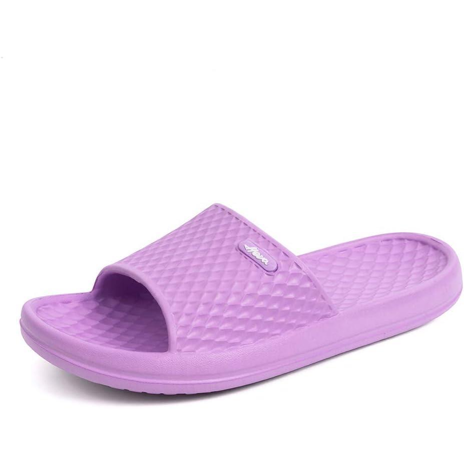 image:imageFUNKYMONKEY Womens Bathroom Shower Slippers Indoor Home Beach Non Slip SandalLt Purple