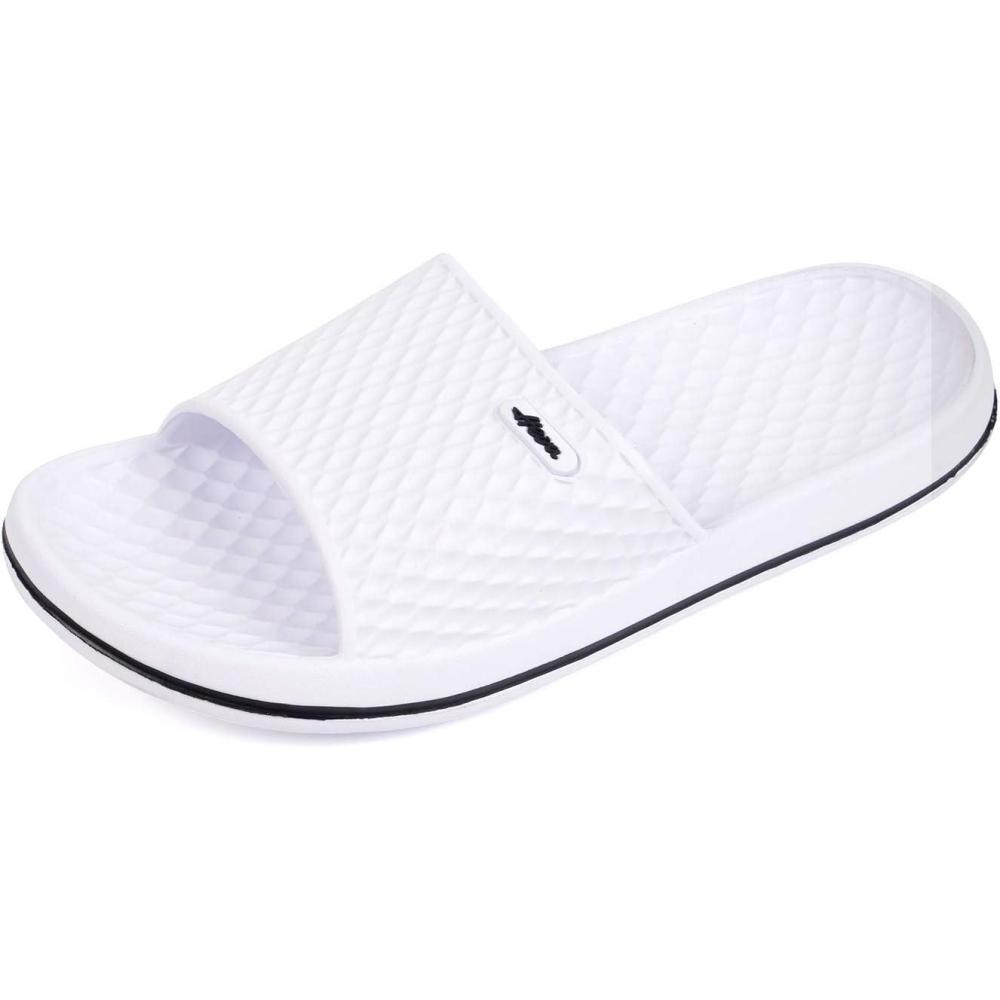 image:imageFUNKYMONKEY Womens Bathroom Shower Slippers Indoor Home Beach Non Slip SandalWhiteFmb