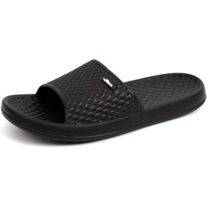 FUNKYMONKEY Womens Bathroom Shower Slippers Indoor Home Beach Non Slip Sandal(Black)