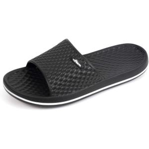 FUNKYMONKEY Womens Bathroom Shower Slippers Indoor Home Beach Non Slip Sandal(Black/Fmb)