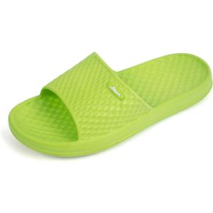 FUNKYMONKEY Womens Bathroom Shower Slippers Indoor Home Beach Non Slip Sandal(Lemon Green)