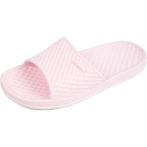 FUNKYMONKEY Womens Bathroom Shower Slippers Indoor Home Beach Non Slip Sandal(Lt Pink/Fmb)